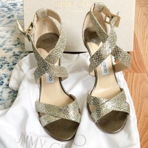Jimmy Choo Lottie Strappy Glitter Sandal